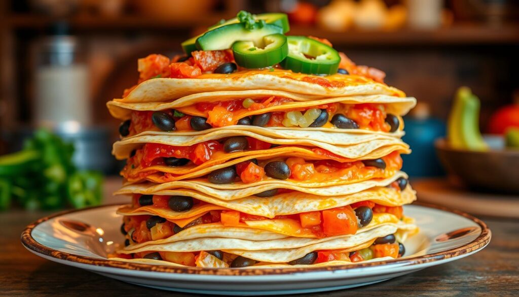 Mexican Tortilla Casserole Layers Mexican Tortilla Casserole Layers